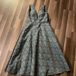 Monique Lhuillier blue midi dress